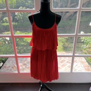 Halston Heritage Silk Pleated Dress
